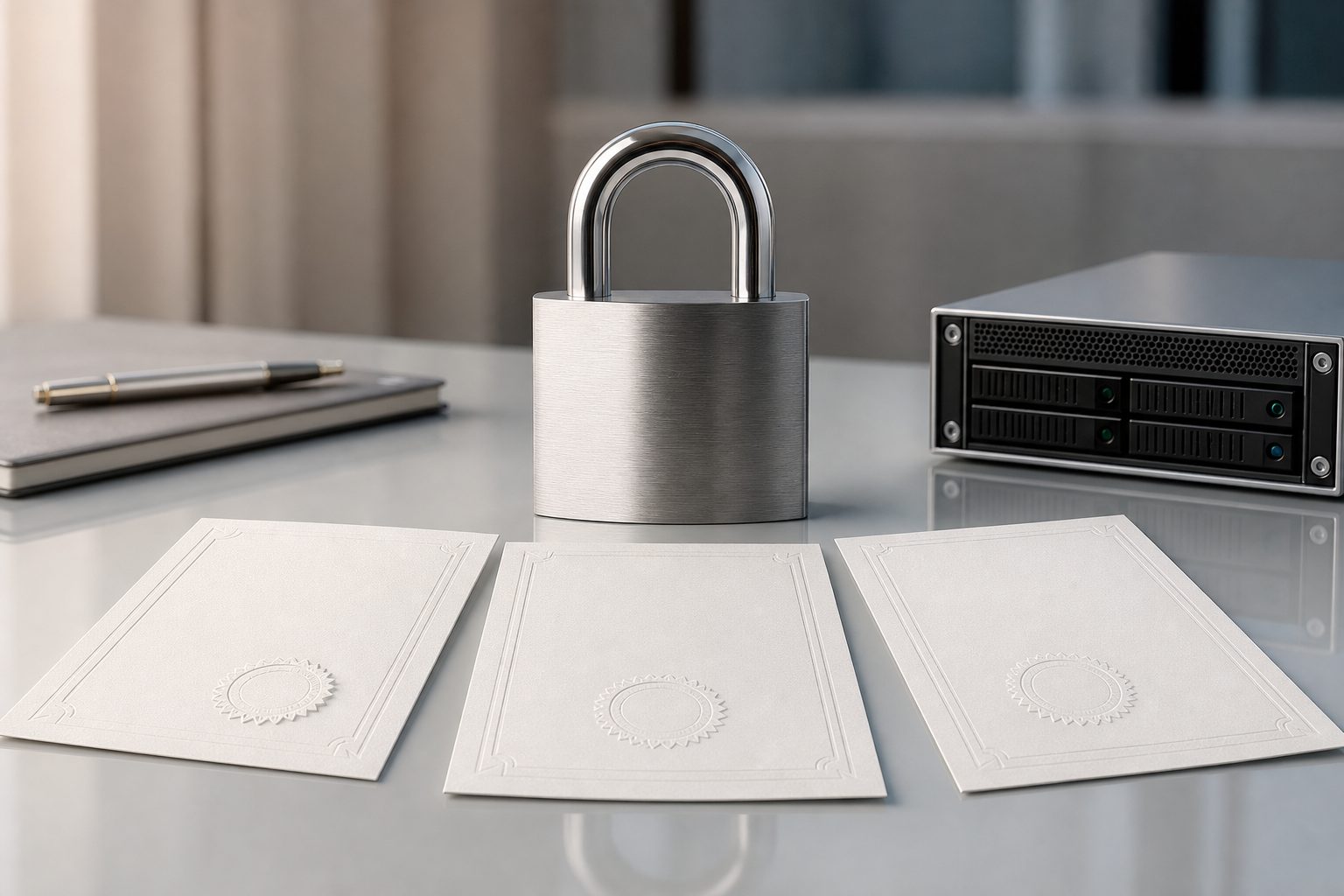 SSL certificate options shown as secure website locks